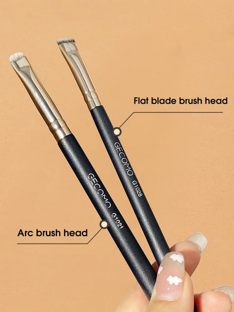 Brosse à Eyeliner, brosse à sourcils, ne mange pas de poudre, lame facile à tirer, brosse à tête pla