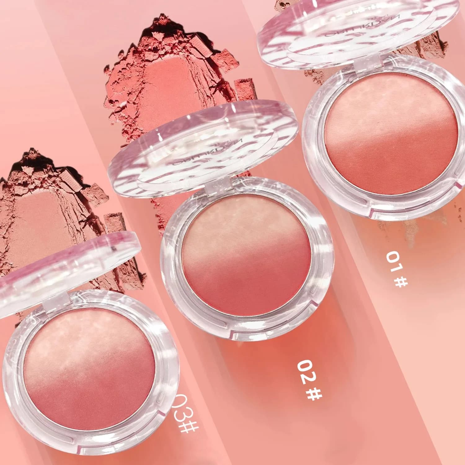 Blush ivre ORLURDAN 3 couleurs Obtenez que le coréen naturel ressemblez votre secret pour une lueur 