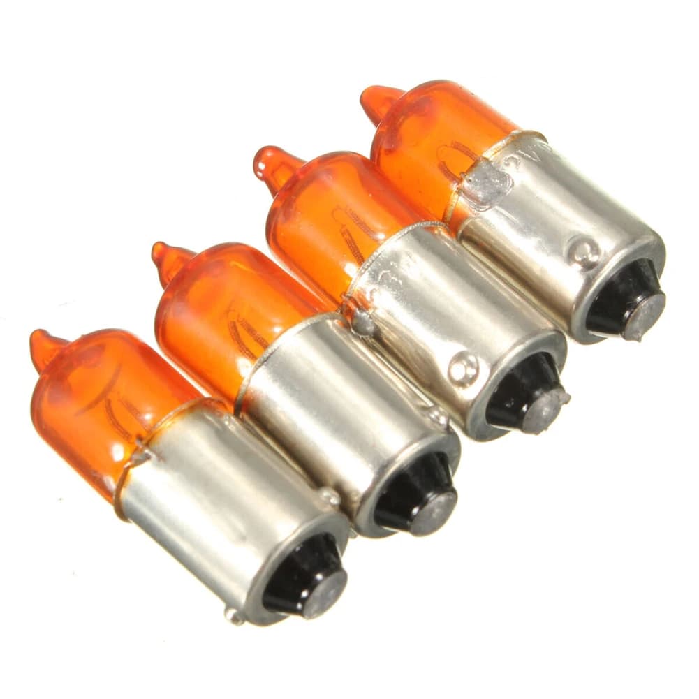 Mini clignotants de moto Amber 12V 21W, lot de 4 ampoules de signalisation super lumineuses pour voi
