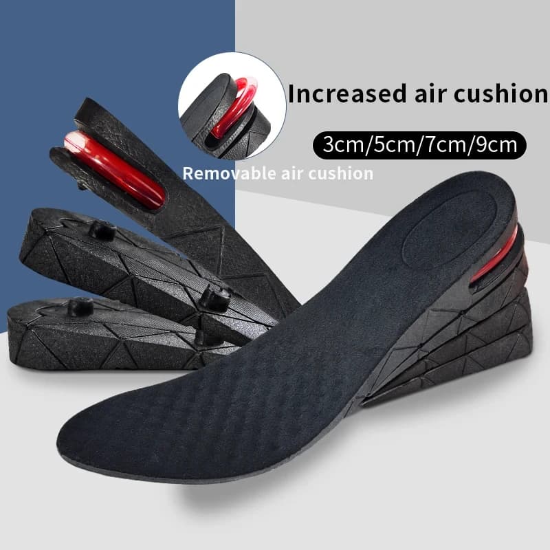 Semelles intérieures pour augmenter la hauteur, coussin d'air, ascenseur de chaussures, Kits de leva