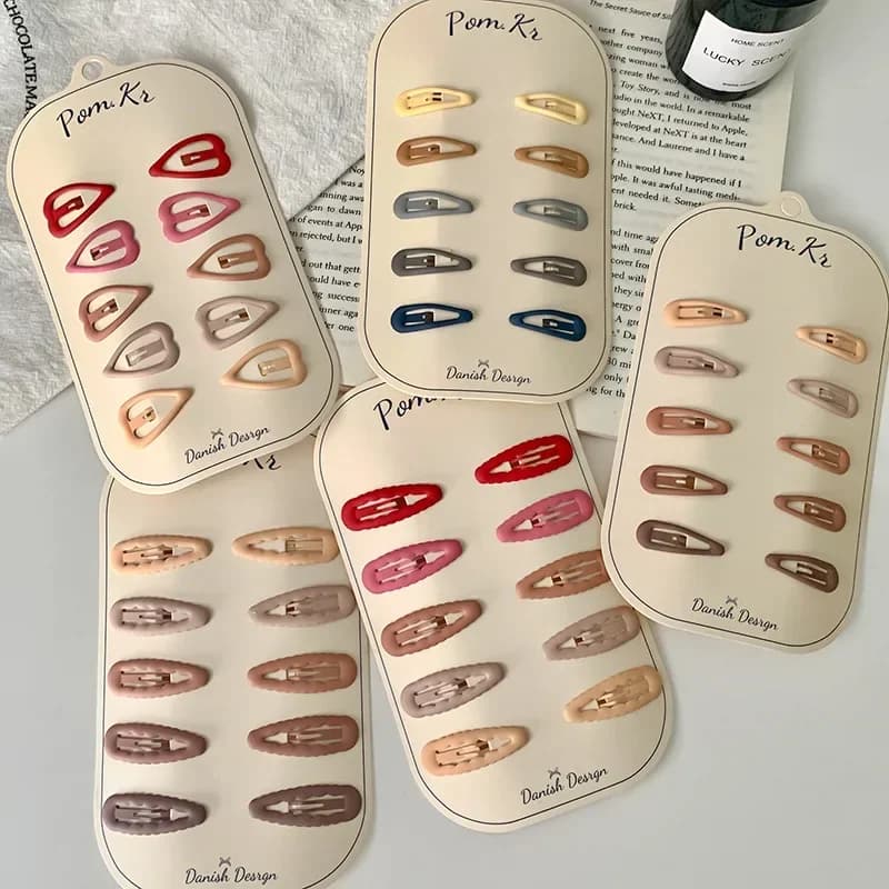Pinces à cheveux étoiles colorées pour bébés filles, 10 pièces, pince à cheveux en métal à paillette