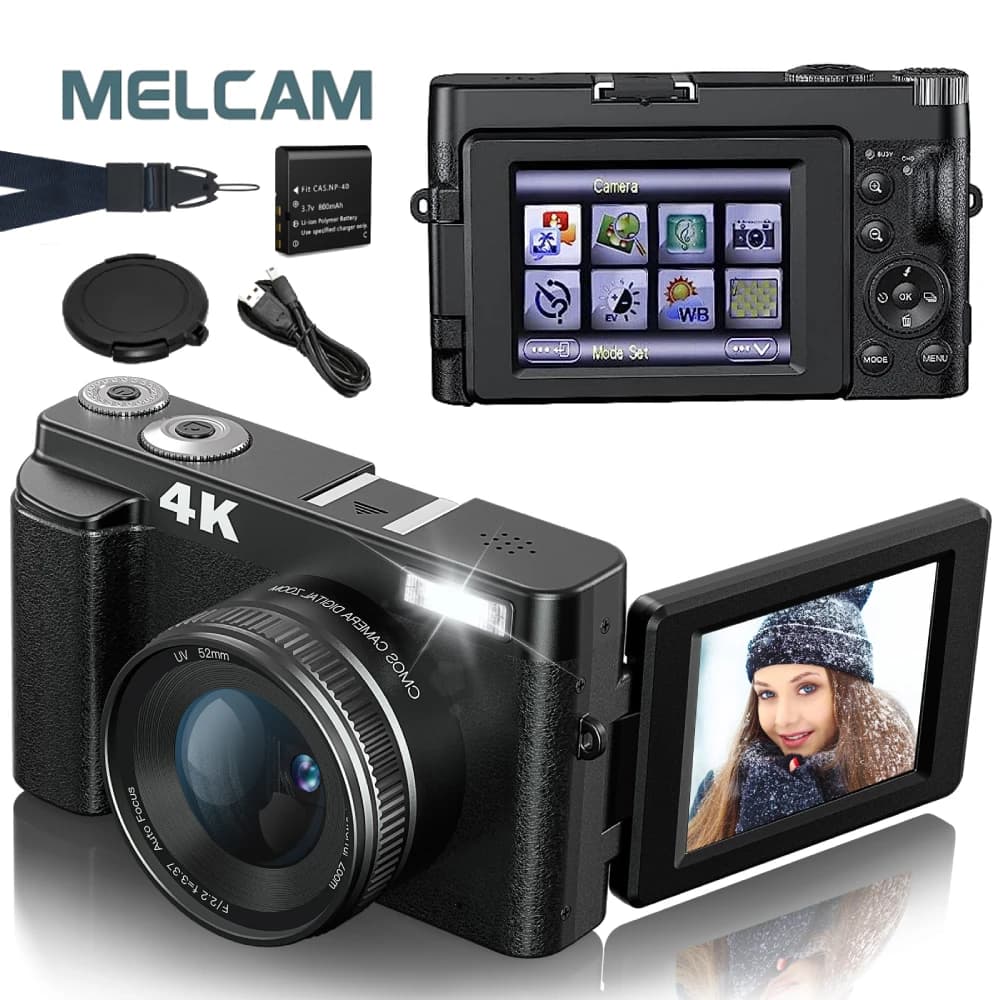Appareil photo numérique 4K pour la photographie et la vidéo Autofocus Anti-secouement 48MP Caméra V