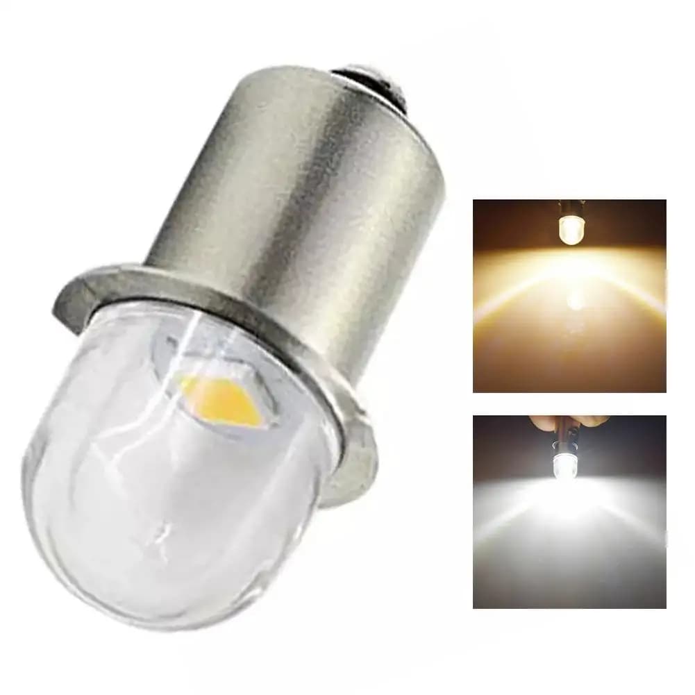 P13.5S Base LED ampoules de mise à niveau blanc Maglite lampe de poche blanc chaud 3000K blanc 6000K