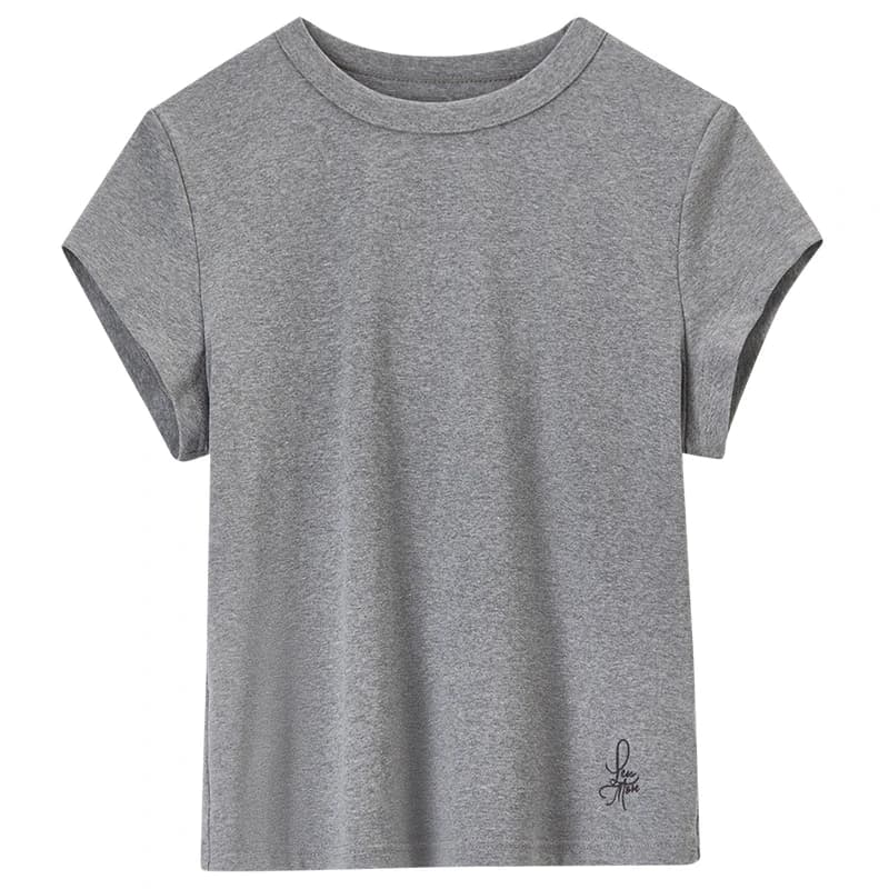 T-shirt à manches courtes pour femme SENTUBILA, collection Printemps-Été 2026, broderie tendance, tr