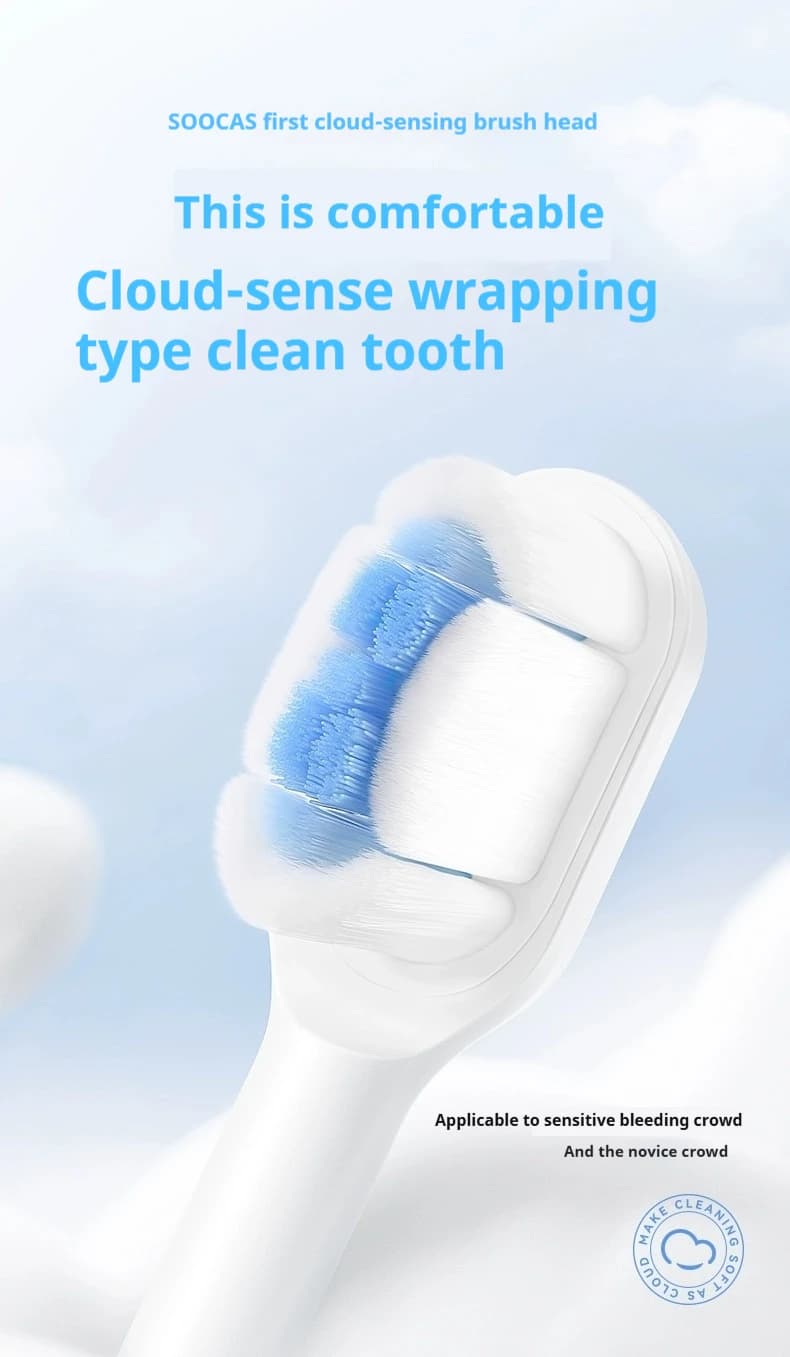 SOOCAS X3S/X3U têtes de brosse à dents de remplacement d'origine SOOCAS x3pro/D2/D3S/D5 tête de bros