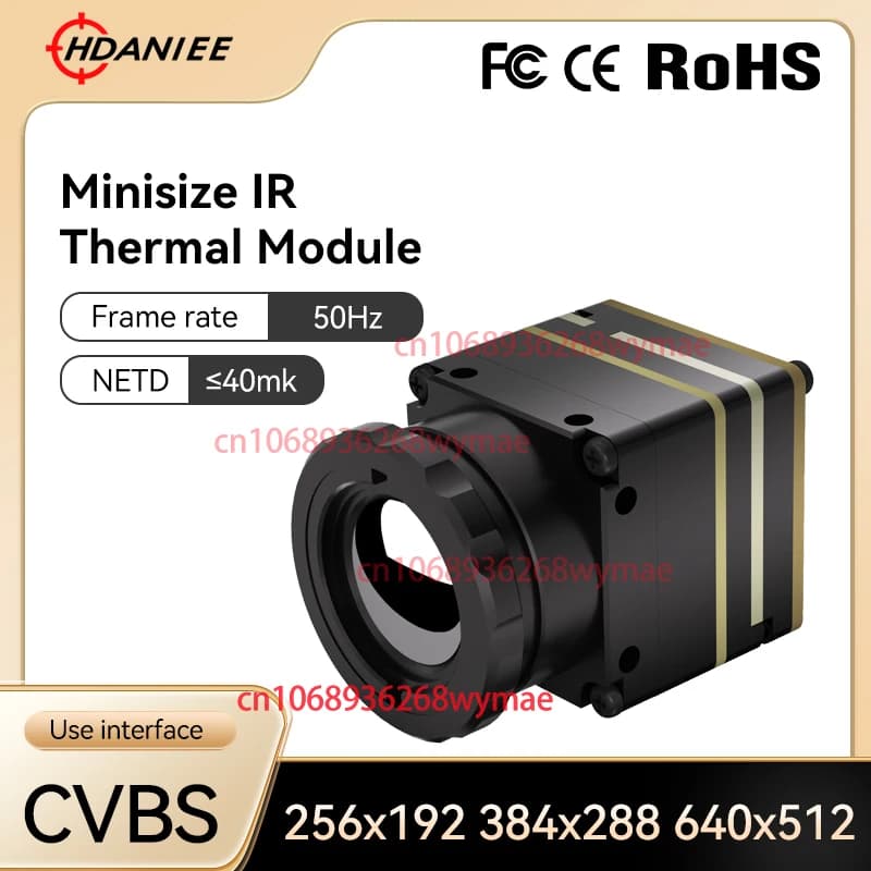 Caméra thermique CV 256/384/640 9MM avec interface CVBS, module de caméra thermique micro