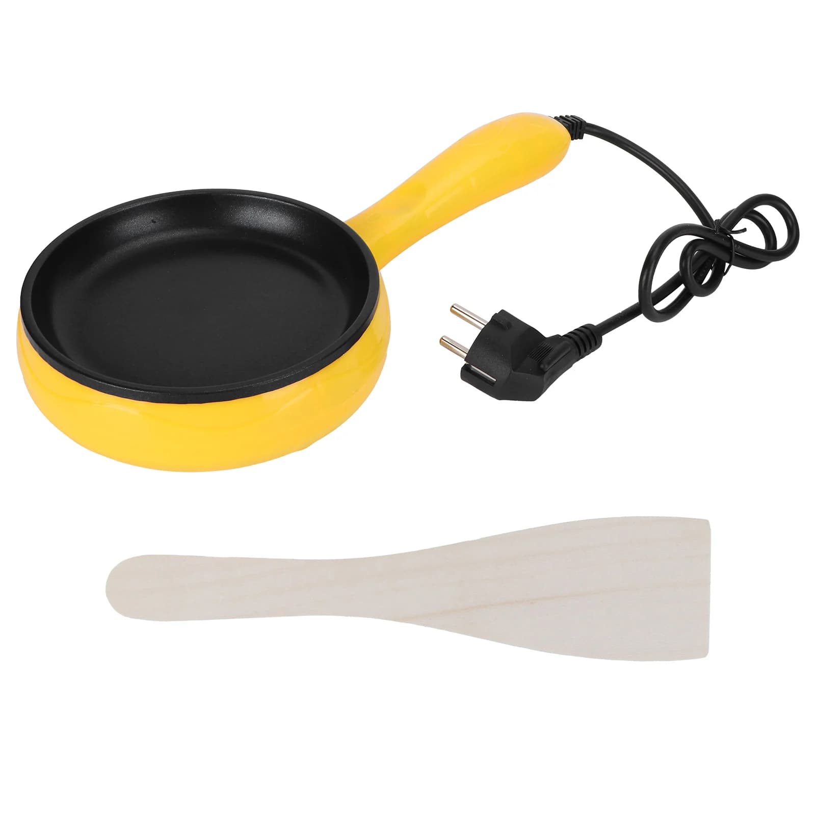 Mini poêle à frire antiétirement avec spatule en bois, poêle à œufs, poêle à steak frit, poêle à crê
