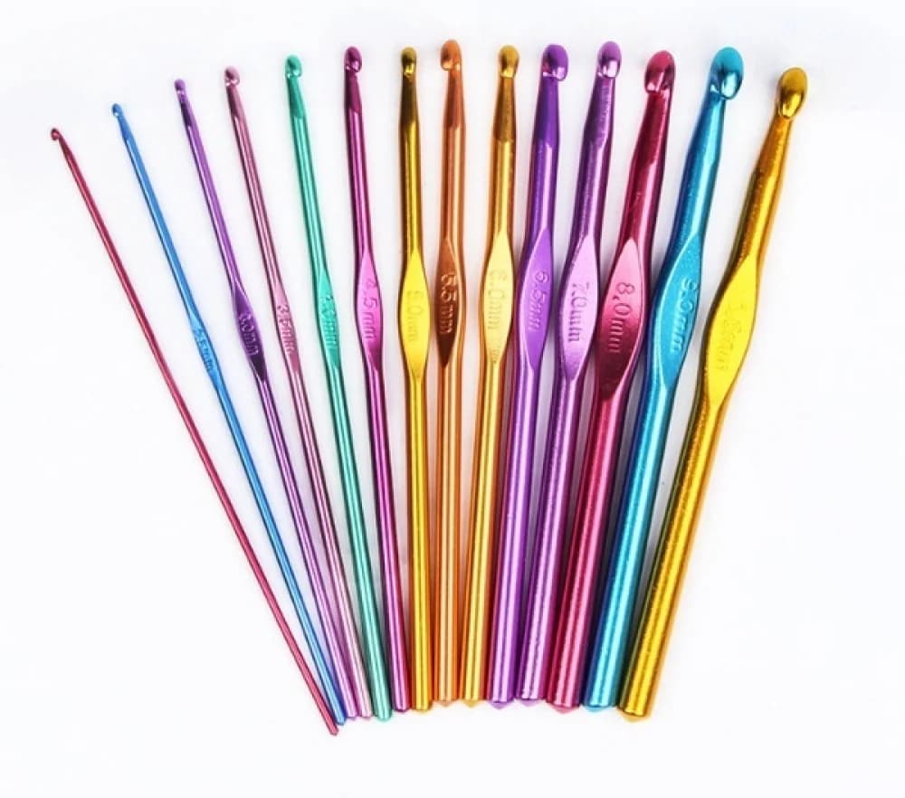 Aiguilles à tricoter en aluminium, ensemble de Crochet en métal, crochet mixte, tissage de pull, bri