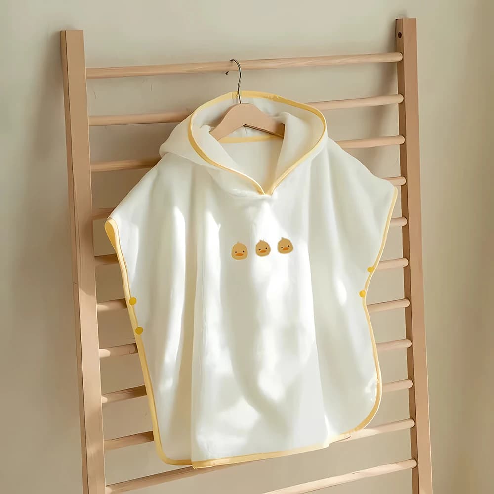 Serviette de bain à capuche en velours de corail doux pour bébé, peignoir pour enfant, mignon, Anima