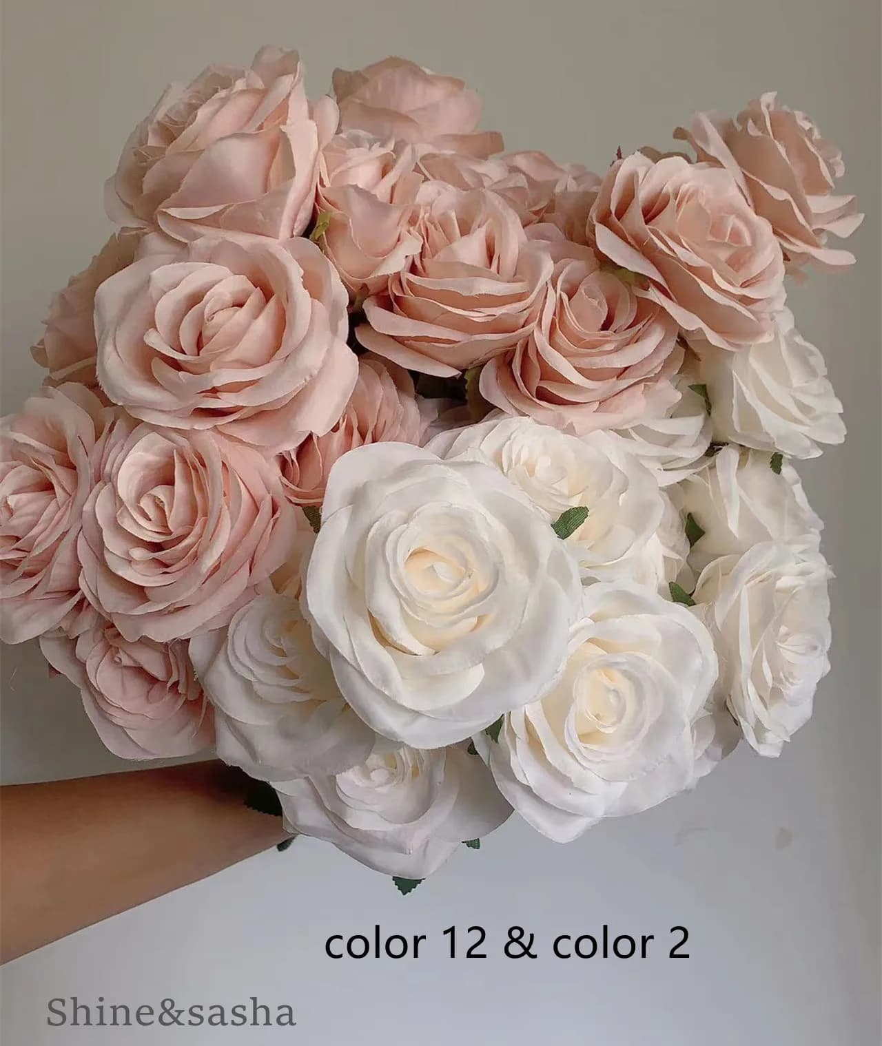 Bouquet de roses artificielles à 9 têtes, décor de roses de mariage, affichage de scène, cadeau Flor