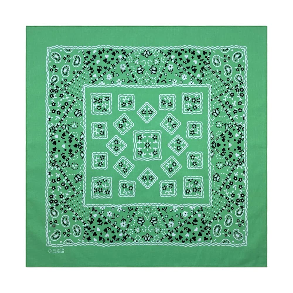 Écharpe Bandana carrée en coton vert, nouveau Design de haute qualité, écharpe Hip Hop imprimée, ban