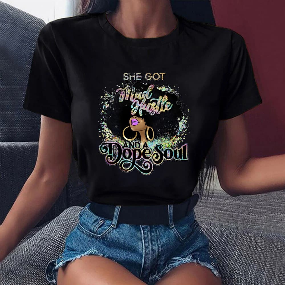 T-shirt magique Black Girl, I am Melanin Queen Graphic Tees, Afro American Tees, Black Veves Matter 