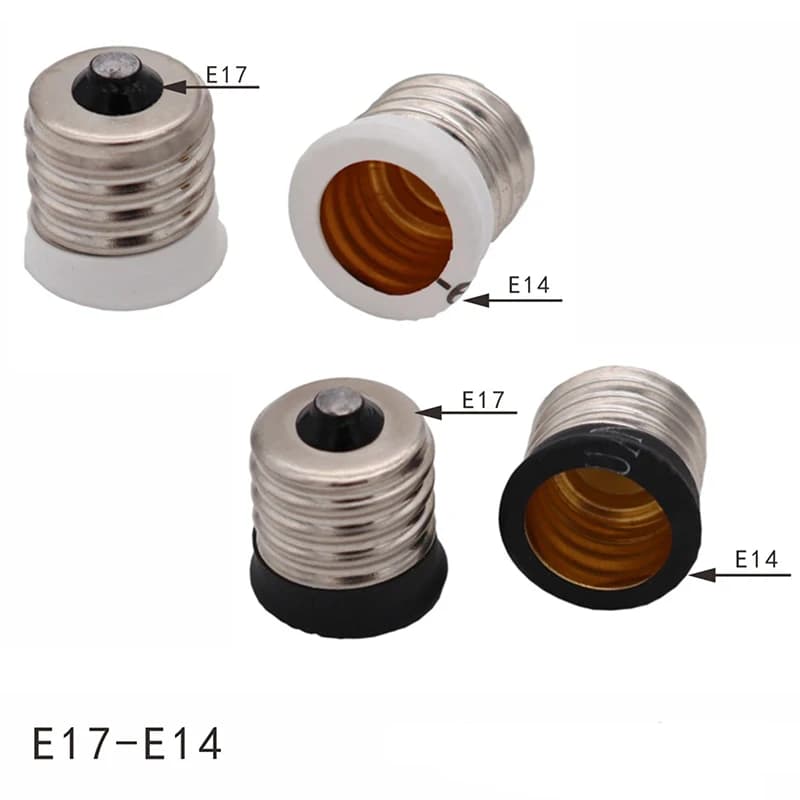 Support d'adaptateur de lampe d'ampoule LED, douille de base, E17 vers E14 européen, ci-après