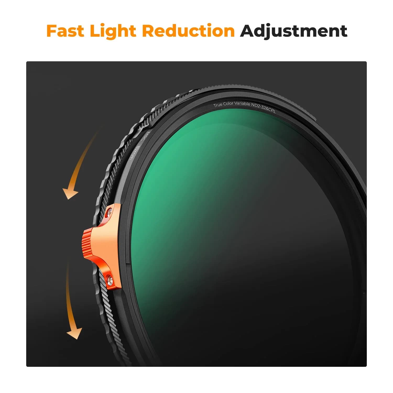Filtre polarisant circulaire VND Variable ND2-32 et CPL 2-en-1 K&F CONCEPT 49-82mm True Color pour o