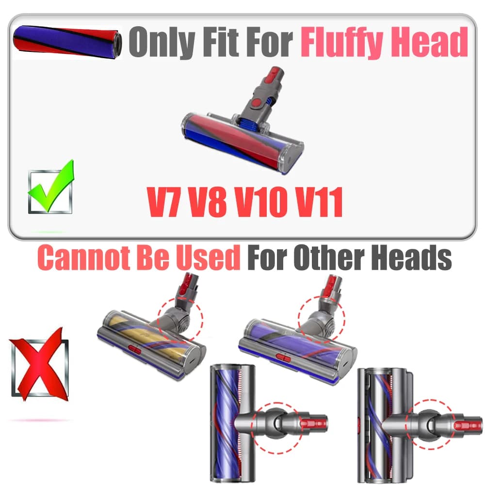 Tête de brosse pour aspirateur à main Dyson V7 V8 V10 V11 V15, tête de brosse de sol motorisée, acce