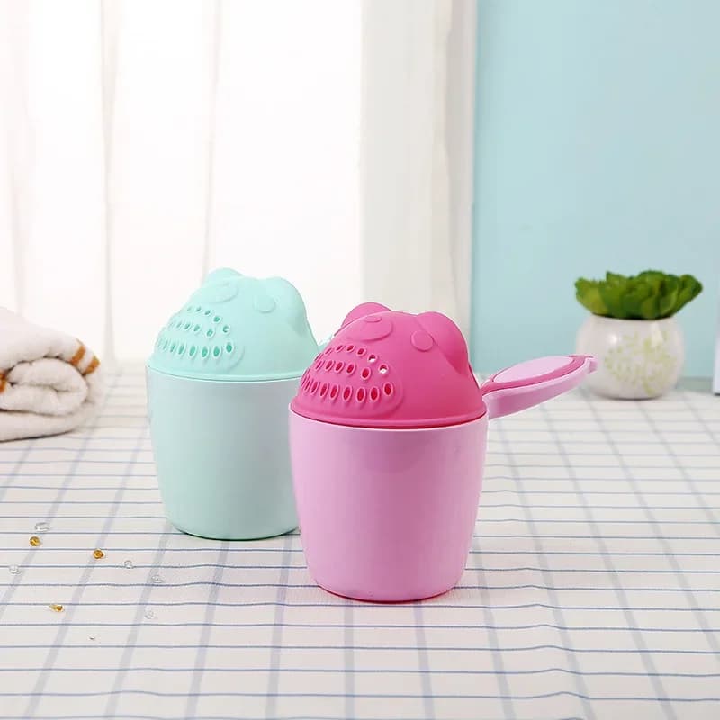 Bonnets de bain pour bébé, dessin animé mignon, tasse de shampoing pour enfants, Bailer de bain, cui