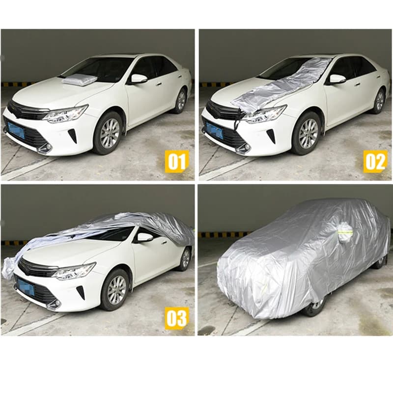 Housse de Protection extérieure pour voiture, couverture de neige extérieure complète, pare-soleil, 