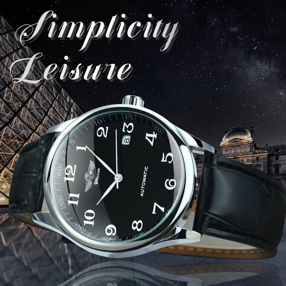 WINNER – montre d'affaires pour hommes, classique, rétro, automatique, mécanique, marque de luxe, br