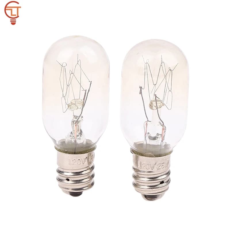 Ampoule Globe Inescente de Remplacement pour Réfrigérateur et Four, Lampe Salière T20 E12 120V 15W/2