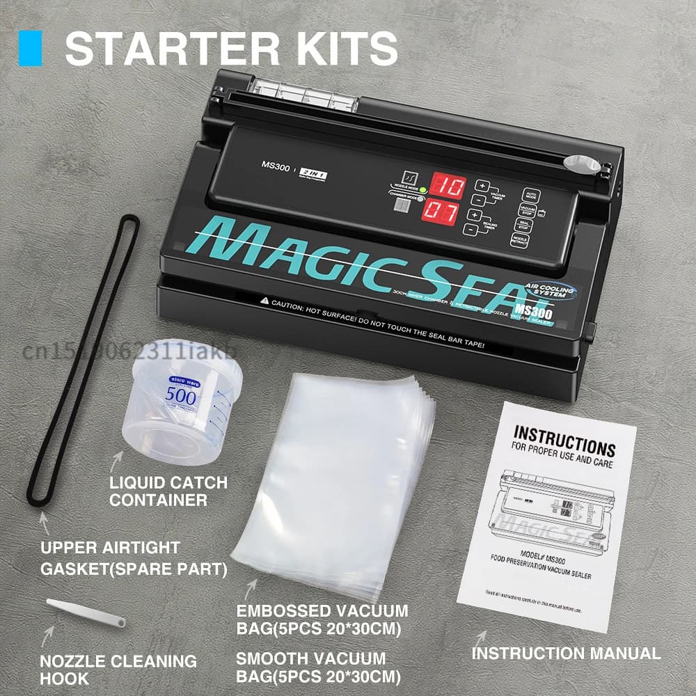 MAGIC SEAL – Machine à sceller sous vide professionnelle et commerciale, entièrement automatique, po
