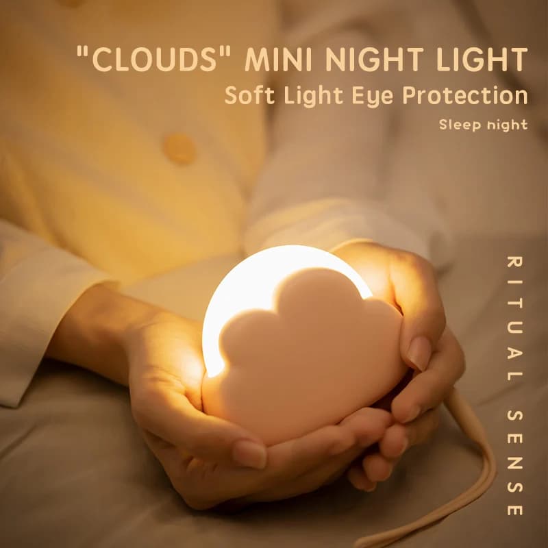 Nuage veilleuse Mini USB sans fil Adorable nuage forme LED veilleuse pour chambre bébé enfants cadea