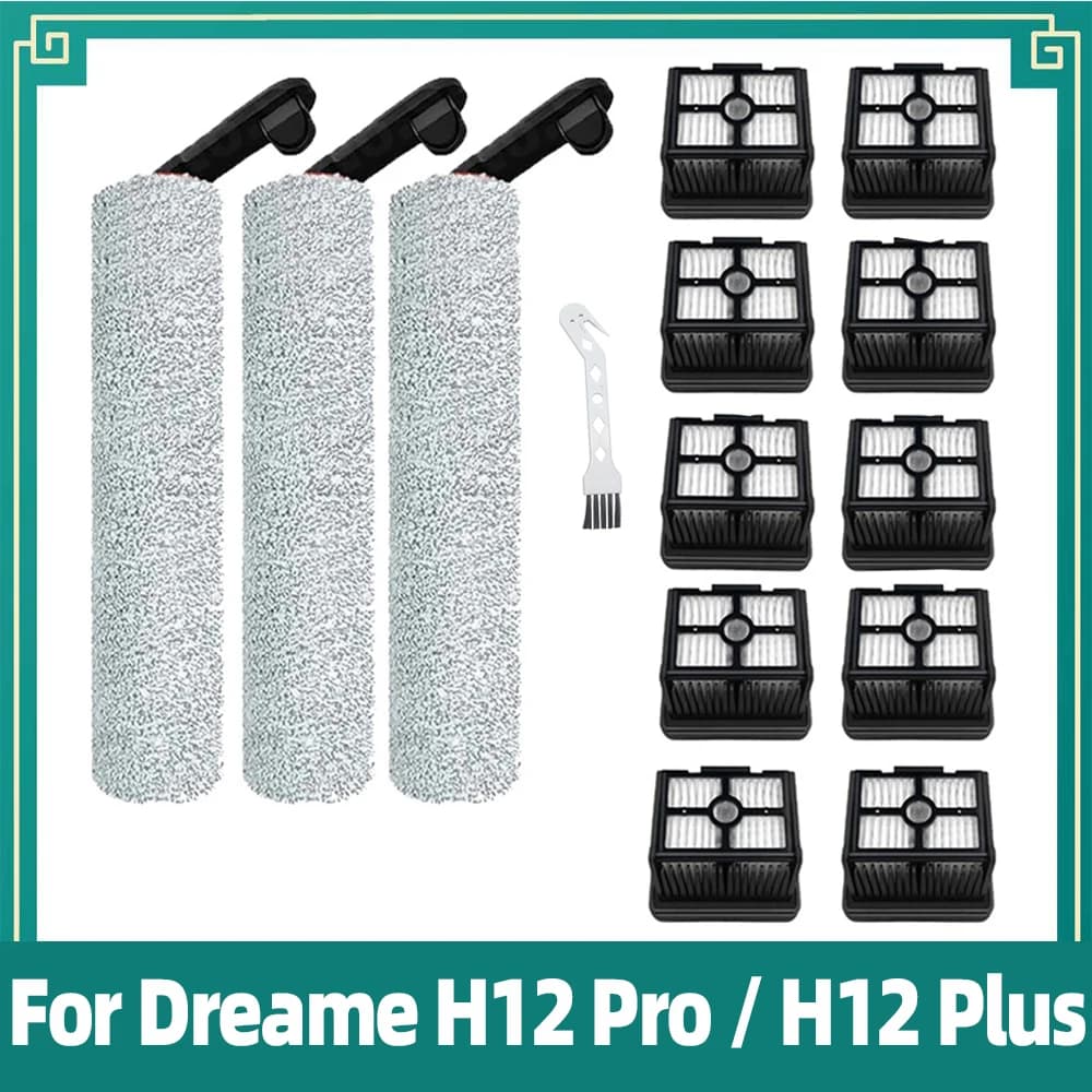 Adapté pour l'aspirateur Dreame H12 Pro / H12 Plus / H12 Dual / M13 Beta Brosse principale à rouleau