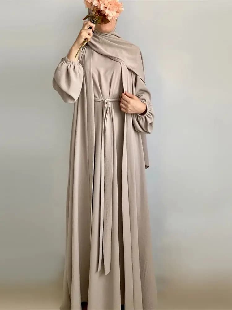 Ensemble 3 pièces pour femmes musulmanes, Ramadan, Eid Mubarek, Dubaï, Abaya, Kaftan, Turquie, Islam