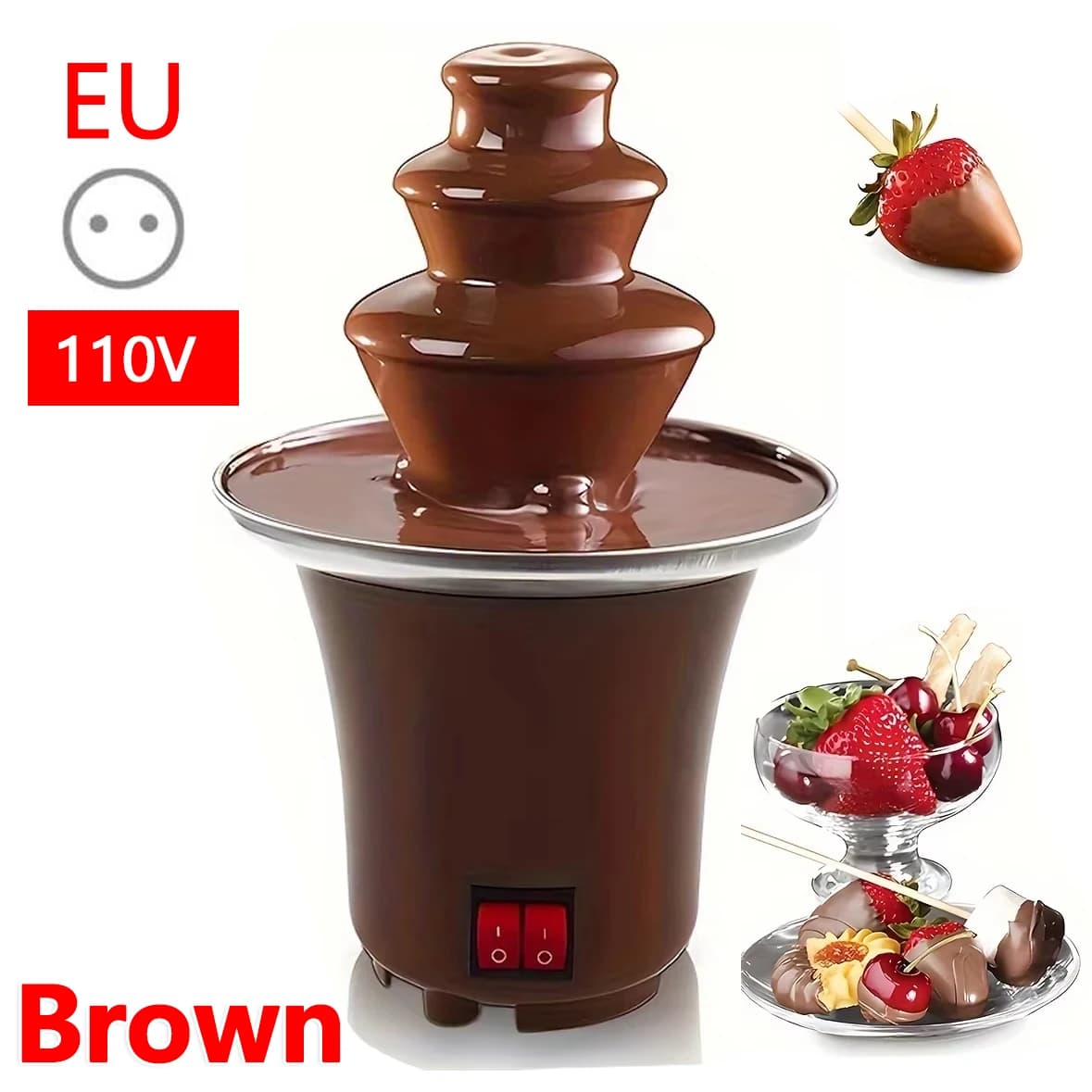 Nouvelle Fontaine à Chocolat 3 Niveaux 2026, Capacité 10oz, Machine Électrique Domestique pour Fondu