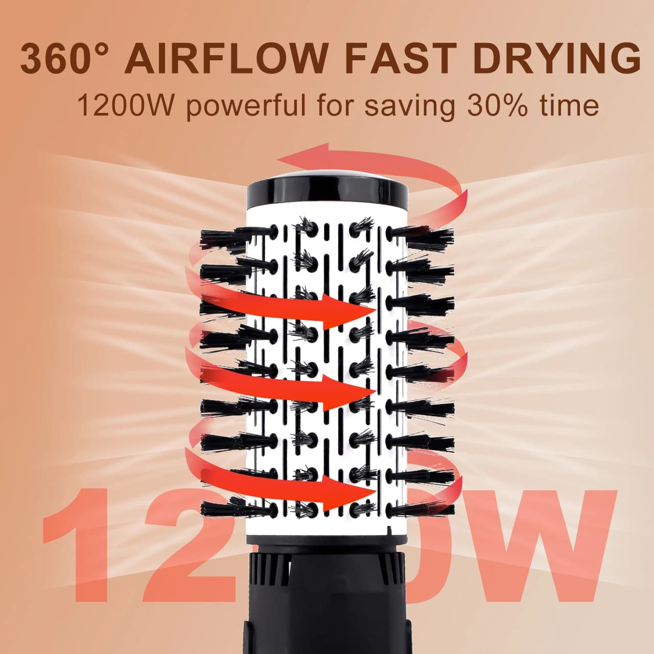 Hatteker EU 4 têtes sèche-cheveux brosse à Air chaud vent fort électrique lisseur bigoudi rouleau pe