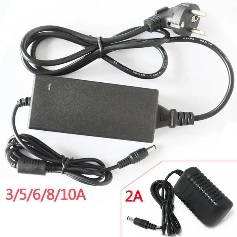 Adaptateur d'alimentation LED DC 5V 12V 24V, transformateur de lumière 1A / 2A / 3A / 5A / 6A / 8A /