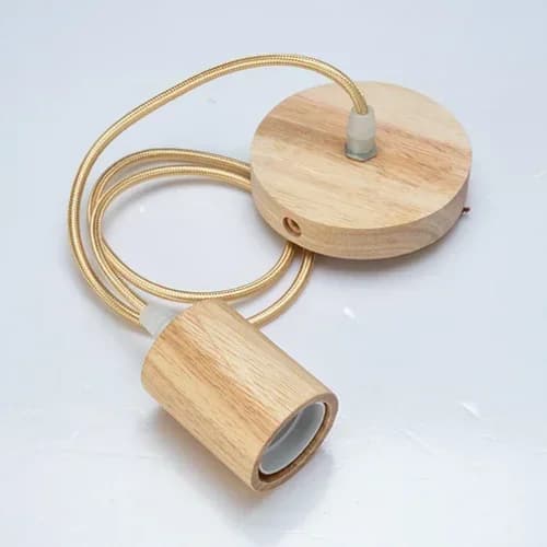 Lampes suspendues en bois lampe à suspension Vintage E27 lustre décoratif pour la maison chambre Res