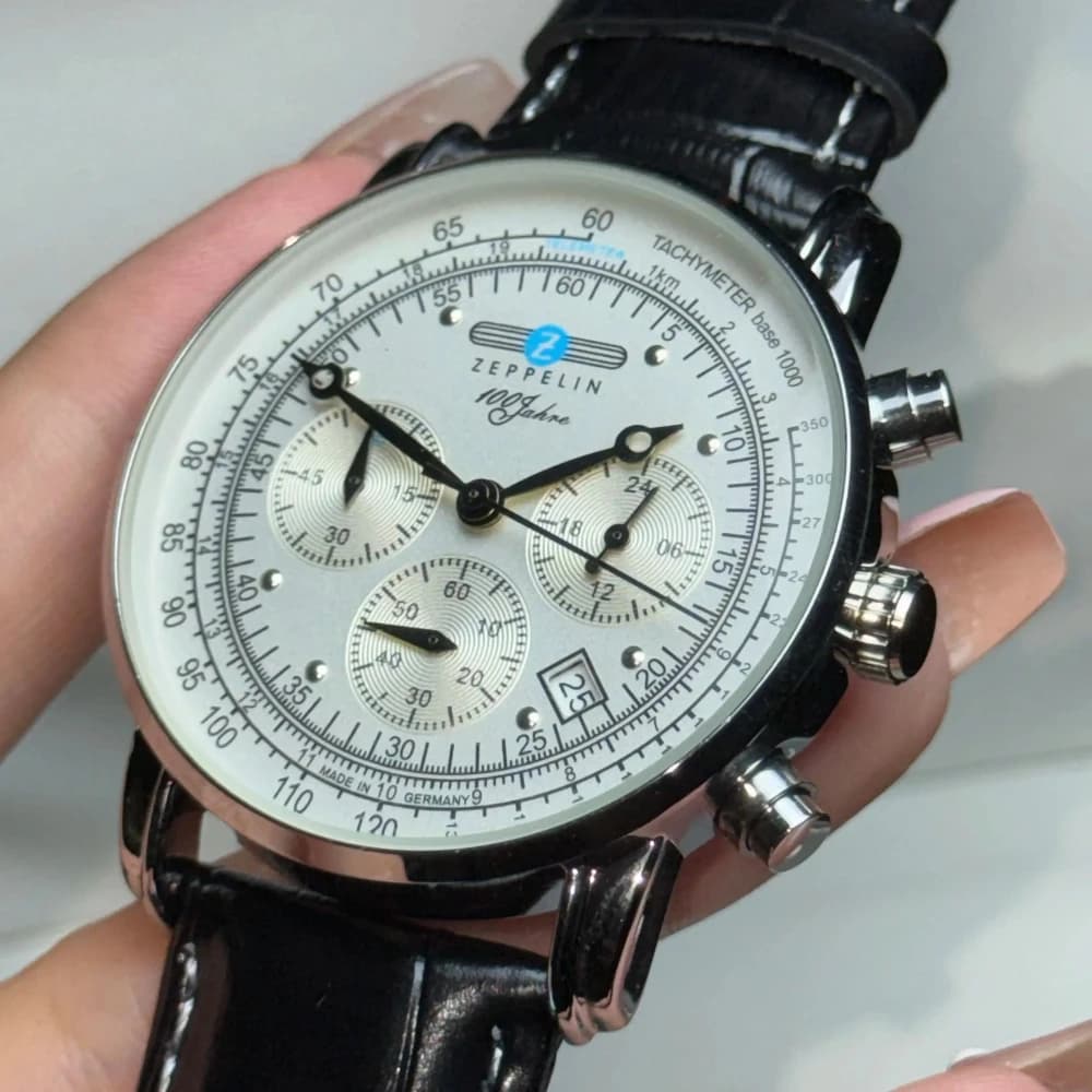 Montre Classique Homme Business et Loisirs, Chronographe Multifonctionnel à Trois Cadrans avec Secon