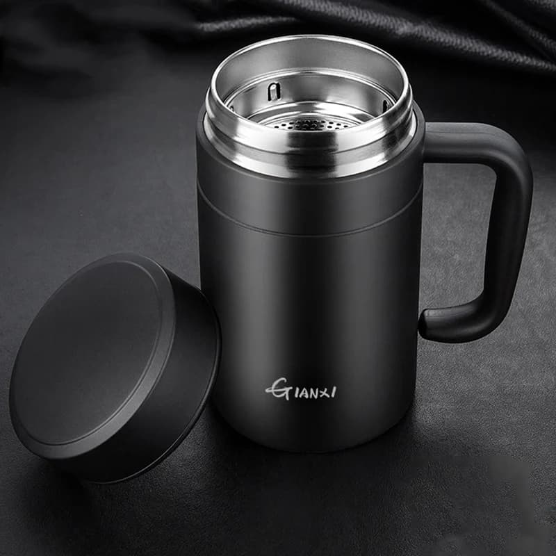 Flacon à vide de grande capacité en acier inoxydable, tasse de conservation de la chaleur, tasse iso