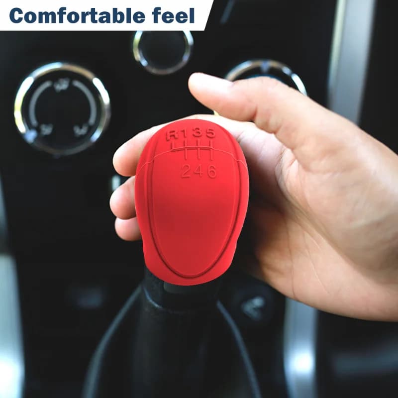 Couvercle de changement de vitesse en silicone pour voiture, poignée coordonnante, housses de protec