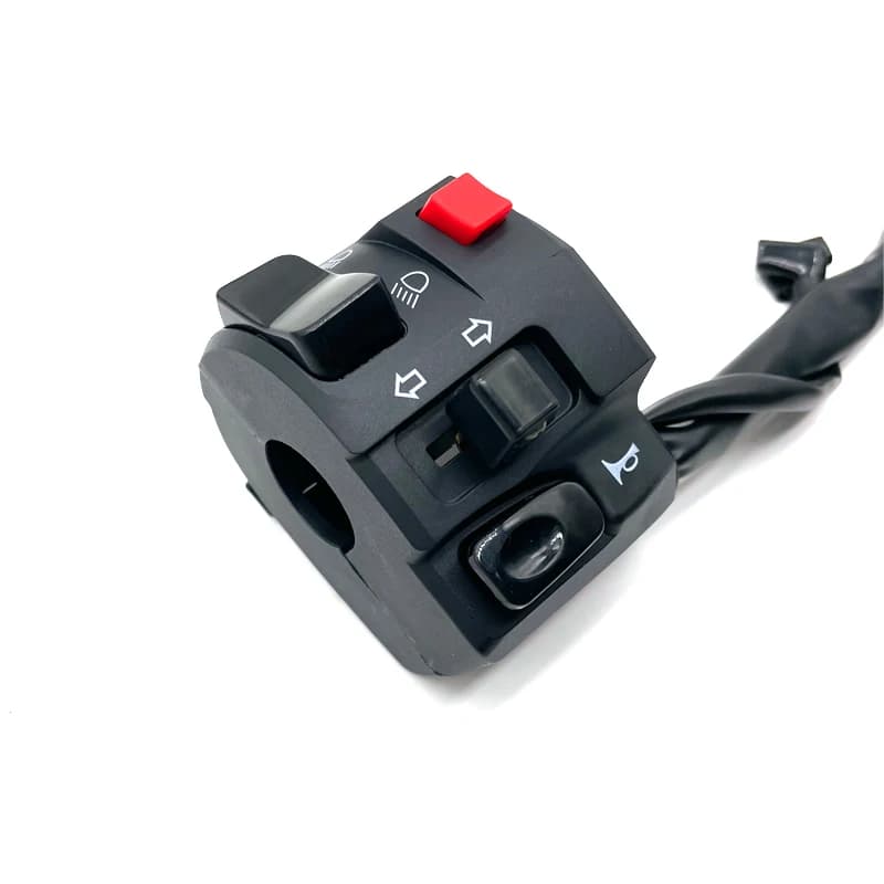 1 pièces gauche 22mm commutateurs de moto bouton de klaxon de moto clignotant voyant d'avertissement
