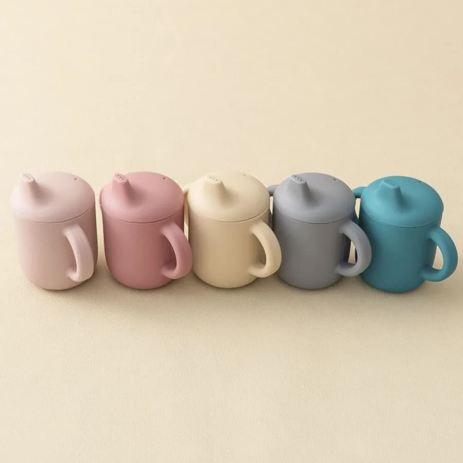 Gobelets d'alimentation en Silicone pour bébés et jeunes enfants, 1 pièce, apprentissage Portable, t