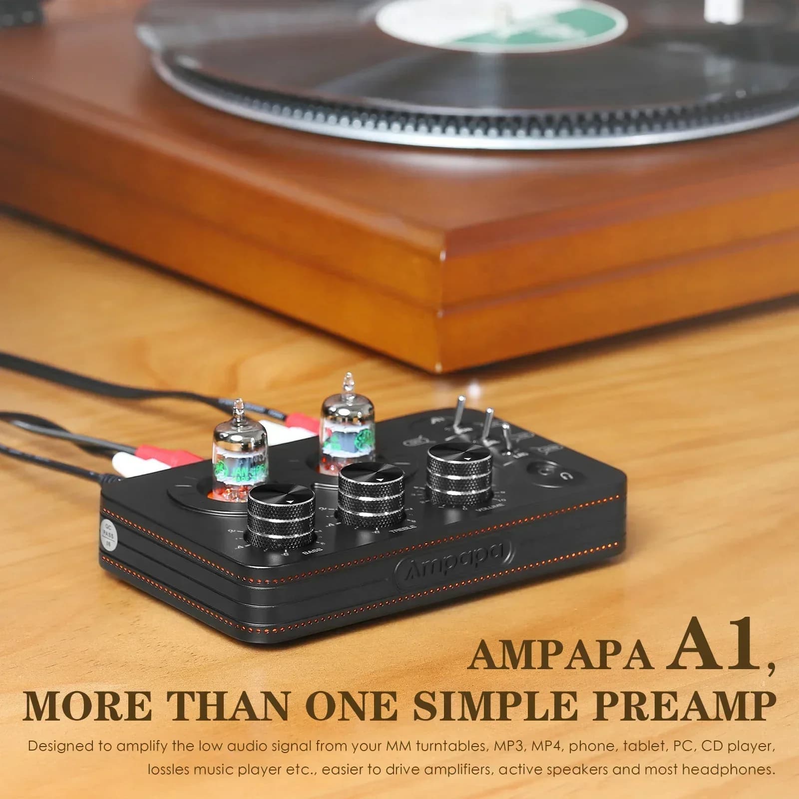 Ampa – Mini ampli à Valve A1 JAN5654, préampli Audio stéréo de bureau, pour téléphone/PC/TV/platine,