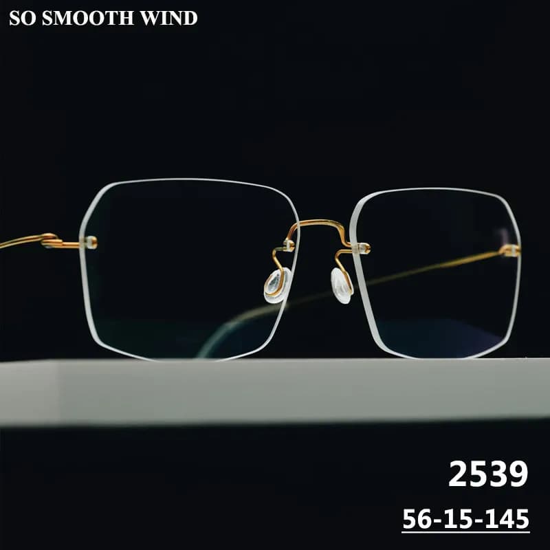 Danemark marque sans monture lunettes cadre ultraléger sans vis hommes affaires lunettes carrées fem