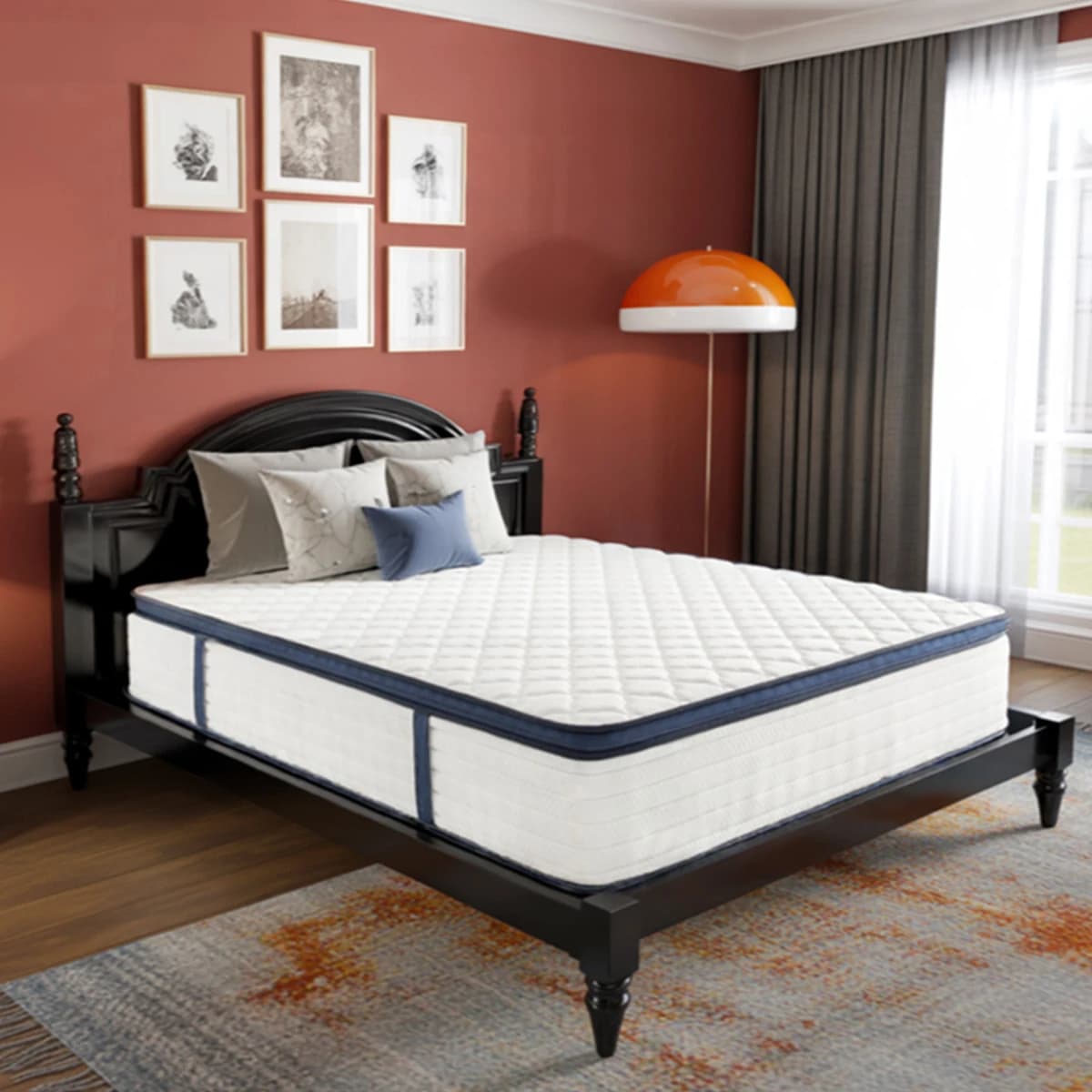 Matelas Queen Size 10/12/14 pouces, matelas hybride, ferme moyenne pour le soulagement de la pressio