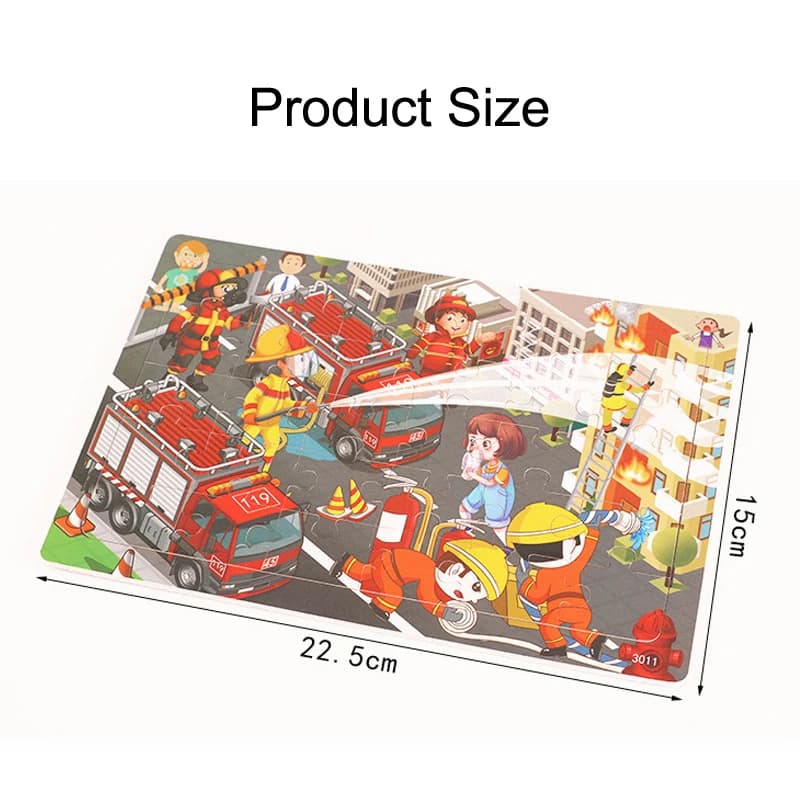 Nouveaux puzzles en bois de 30 pièces, animaux de dessin animé, trafic, tangram, puzzle 3D en bois, 
