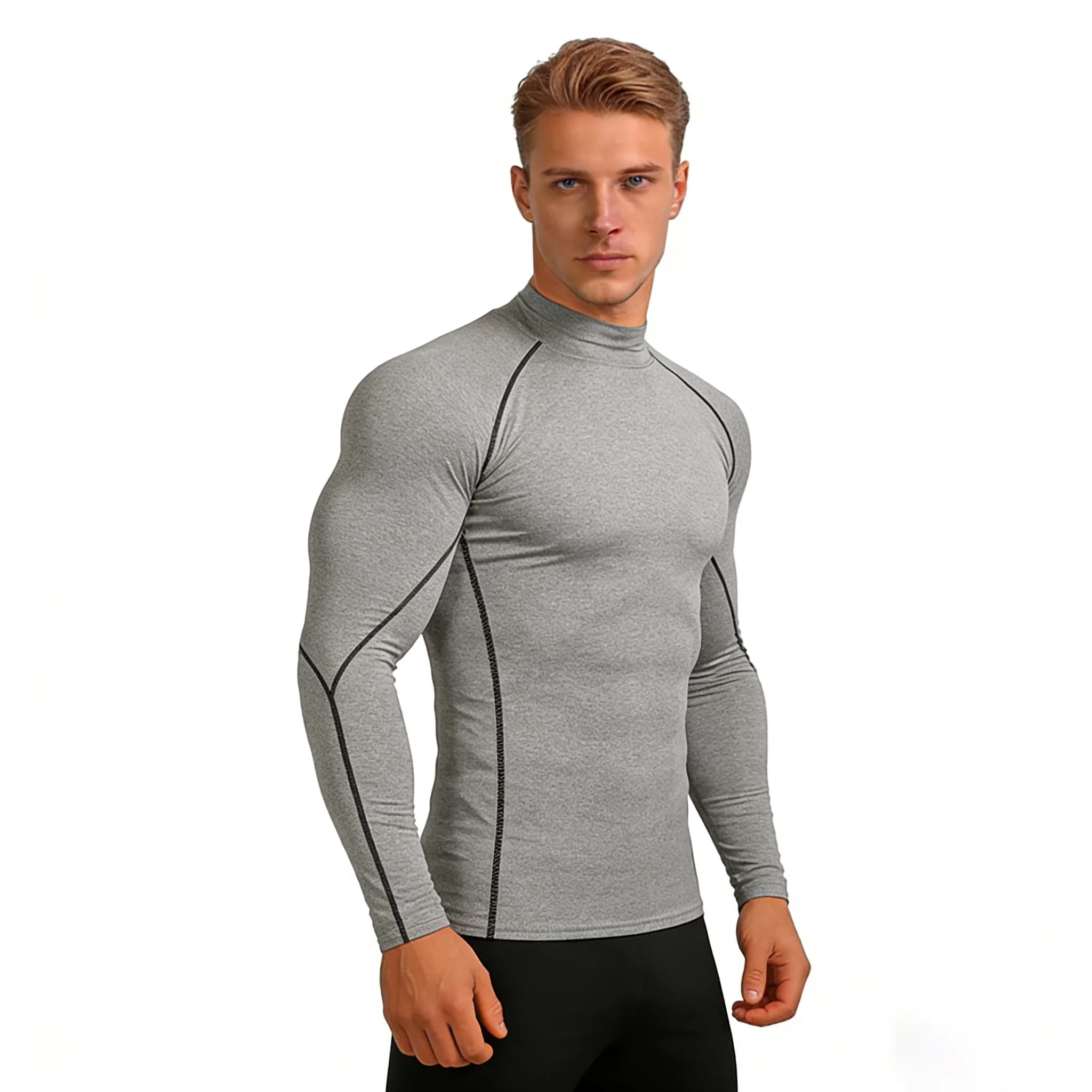 Chemise de Compression hommes à manches longues vêtements de sport hommes hauts t-shirt élastique Ho