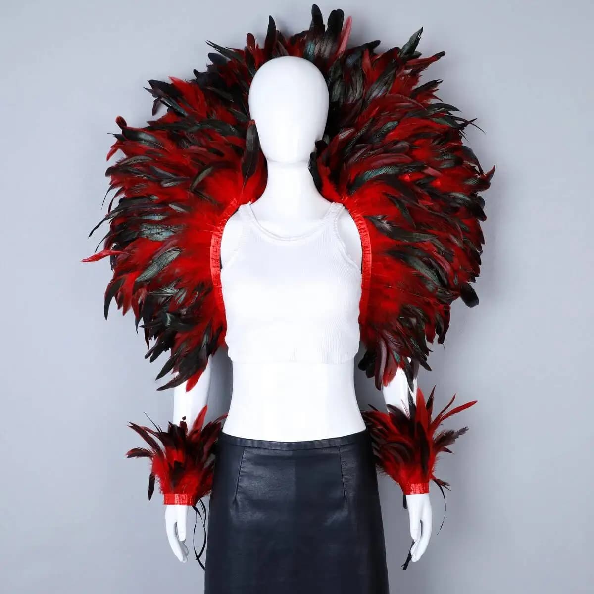 Punk Halloween boule masquée plume Punk carnaval fête ensemble nouvelle fête carnaval élégant femmes