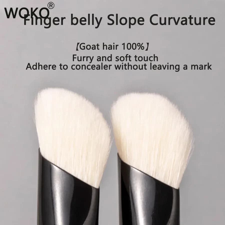 Brosse anti-cernes en pâte de doigt, poils de chèvre, en forme de diamant, correcteur de pouce, bros