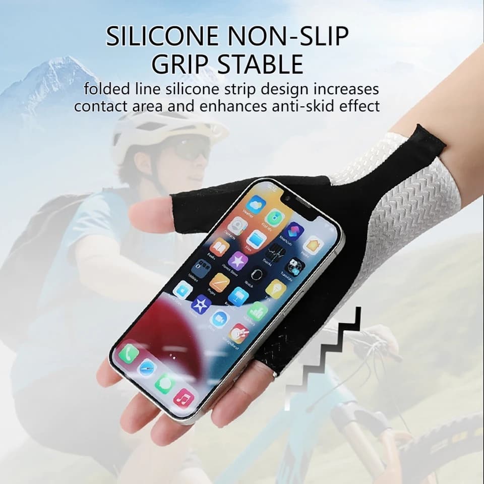 GTUBIKE gants de cyclisme courts gants sans doigts anti-dérapant vélo Lycra tissu demi doigt mitaine
