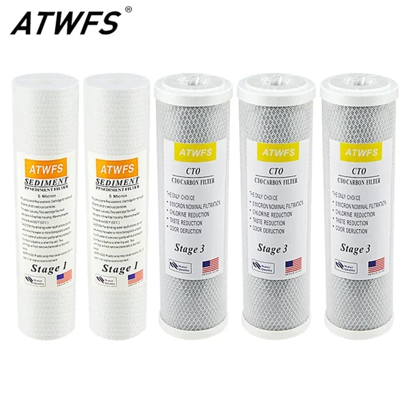Système de filtre à eau par osmose inverse, pré-filtre de grande capacité, étape 1, 2 et 3, paquet d