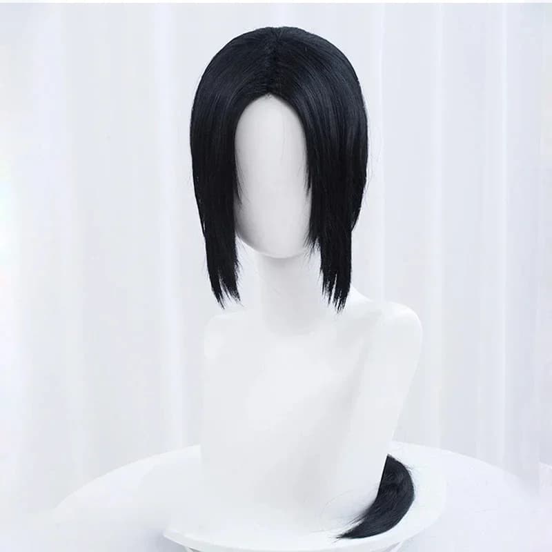 Perruque de Cosplay Anime Itachi Uchiha, Cheveux Synthétiques Longs et Lisses, Noir, Degré de Chaleu