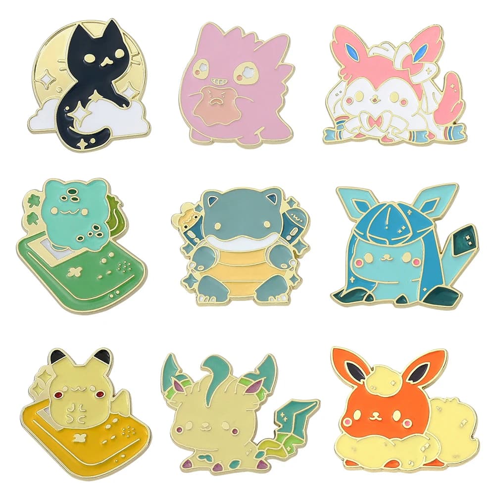 Épingles en émail Gengar Squirtle, badges et broches pour veste et sac à dos, accessoires pour femme