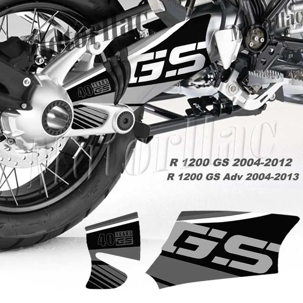 Autocollant de bras oscillant de moto 3M Triple noir 40 ans GS, autocollant d'arbre rotatif pour R12