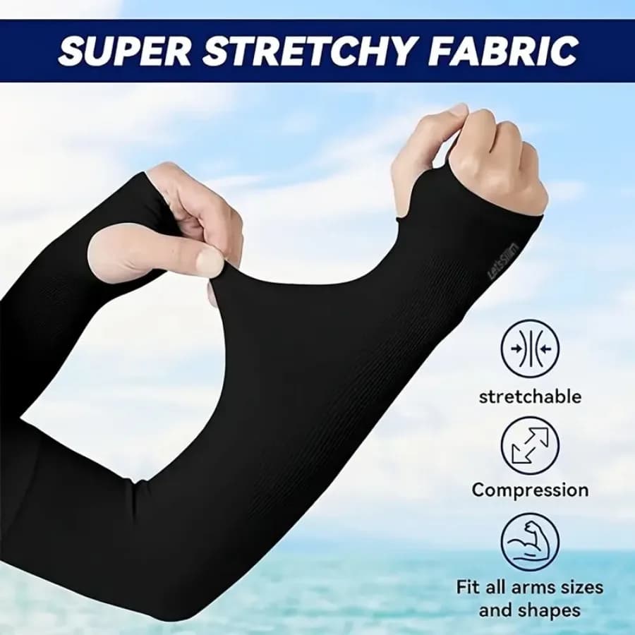 4 paires d'été en soie glacée Protection solaire manchon de glace unisexe mode Sports de plein air c