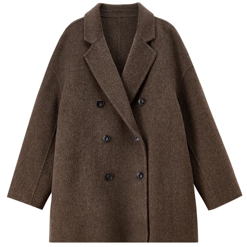 Manteaux en laine SENTUBILA pour femme, collection hiver 2026, vestes à revers crantés, manches long